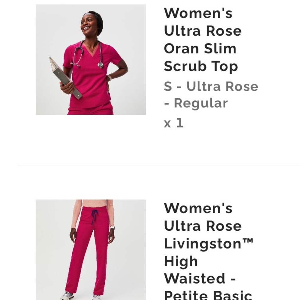 Figs hot pink set